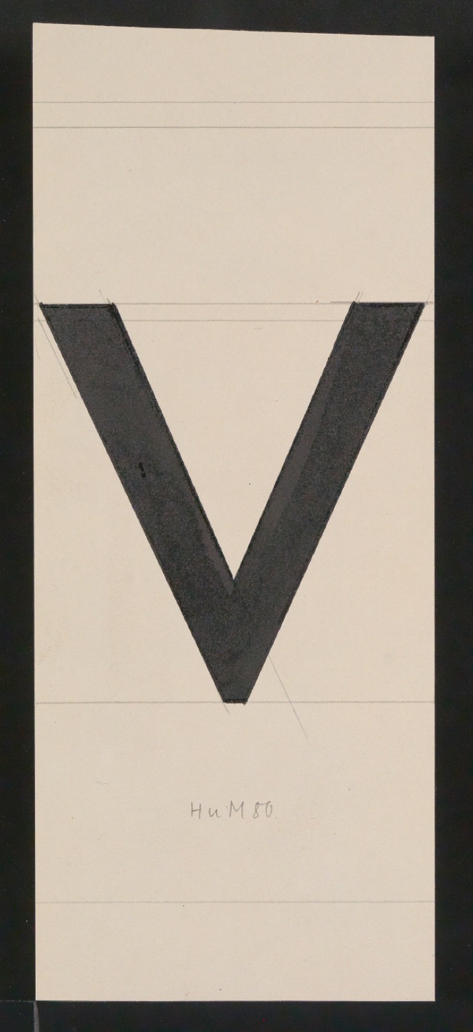 Mappe mit Entwurfszeichnungen Uhertype Halbfette Standard-Grotesk Kapitälchen — Blatt 17