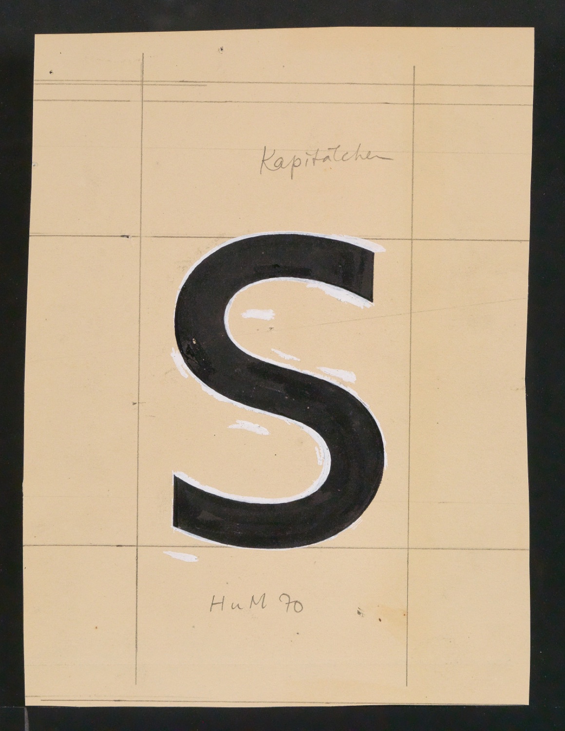 Mappe mit Entwurfszeichnungen Uhertype Halbfette Standard-Grotesk Kapitälchen — Blatt 33