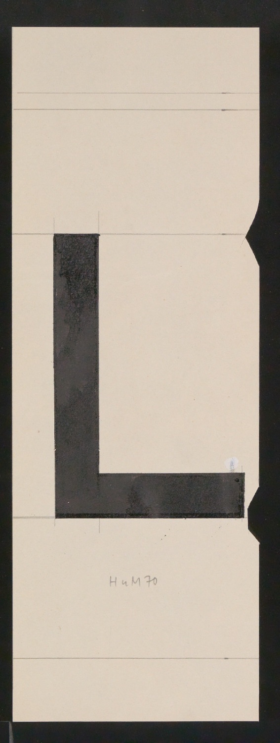 Mappe mit Entwurfszeichnungen Uhertype Halbfette Standard-Grotesk Kapitälchen — Blatt 39