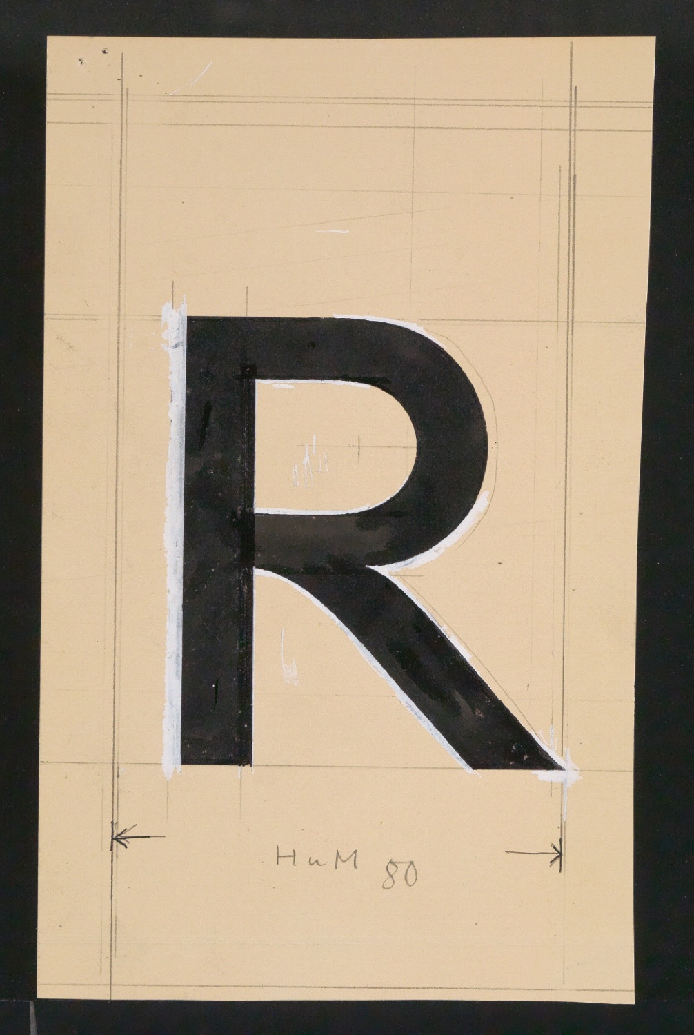 Mappe mit Entwurfszeichnungen Uhertype Halbfette Standard-Grotesk Kapitälchen — Blatt 53