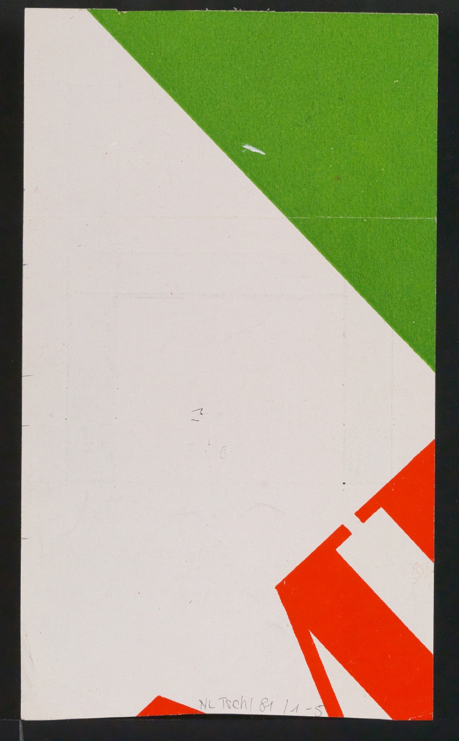 Mappe mit Entwurfszeichnungen Uhertype Halbfette Standard-Grotesk Versalien — Blatt 10
