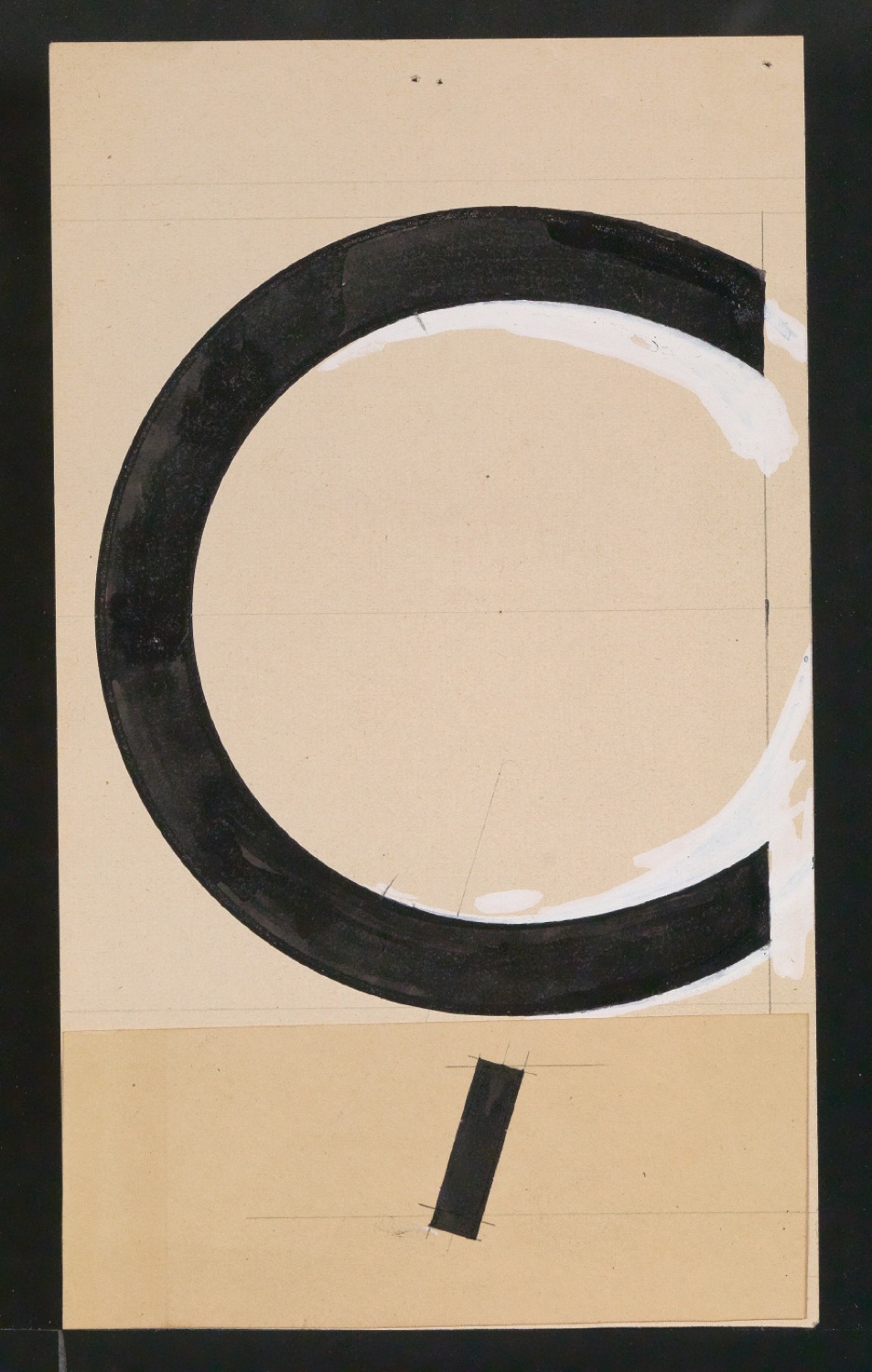 Mappe mit Entwurfszeichnungen Uhertype Halbfette Standard-Grotesk Versalien — Blatt 41