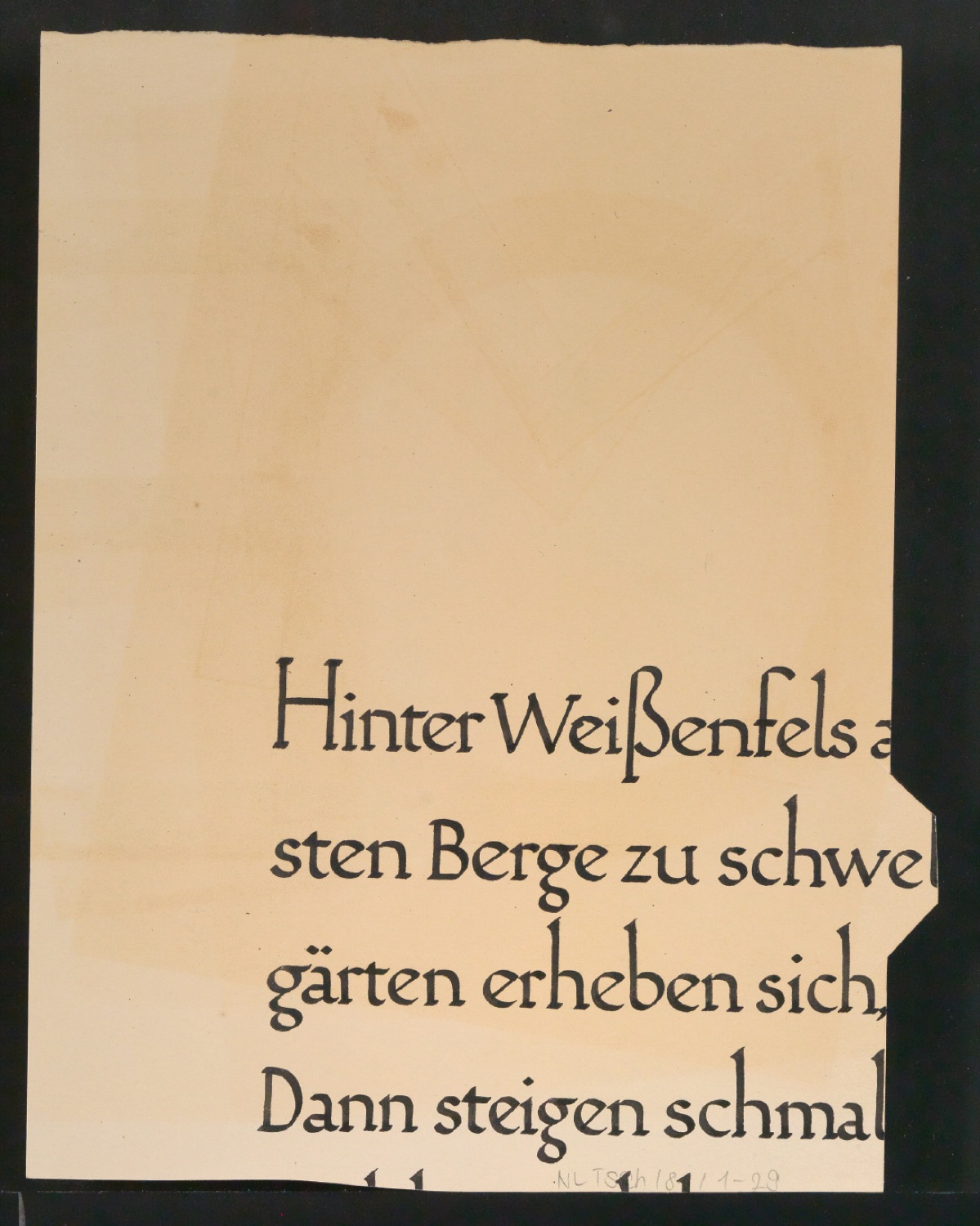 Mappe mit Entwurfszeichnungen Uhertype Halbfette Standard-Grotesk Versalien — Blatt 58