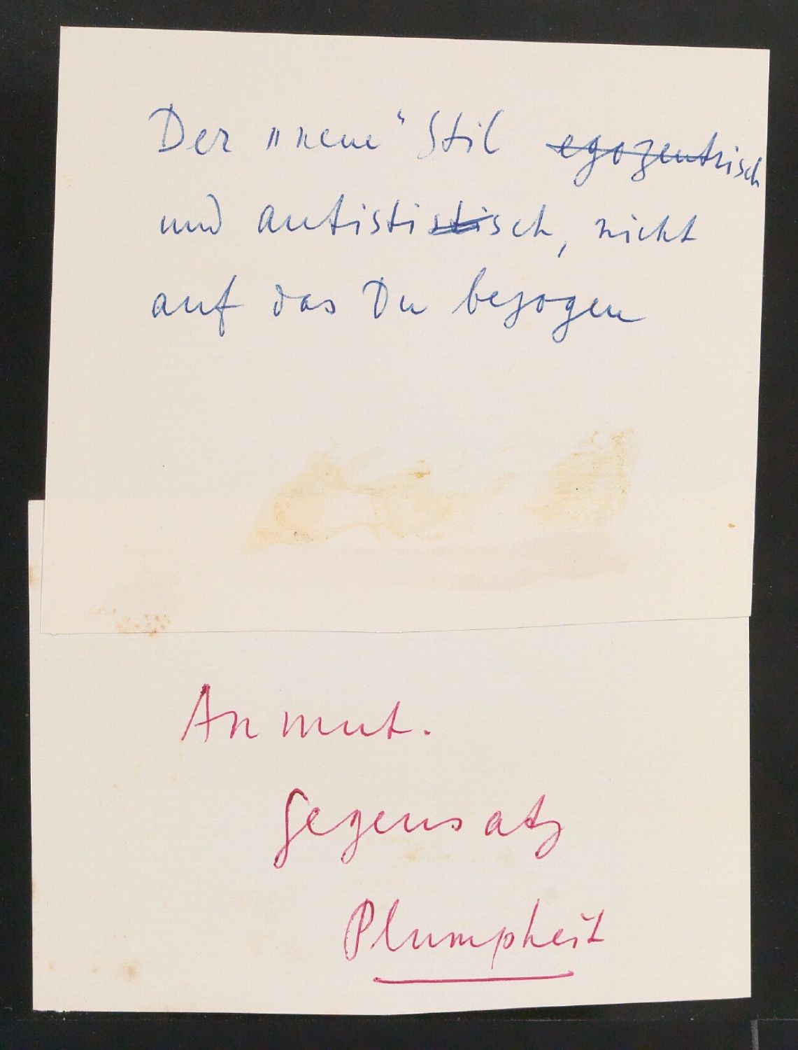 Konvolut Notizen und Zitate zu den Vorzügen der klassischen Typografie — Blatt 1