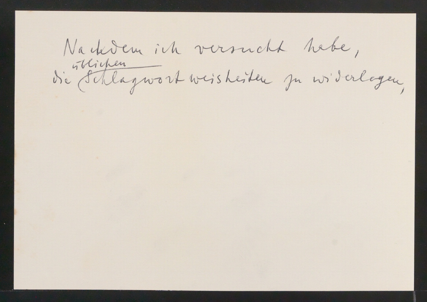 Konvolut Notizen und Zitate zu den Vorzügen der klassischen Typografie — Blatt 23