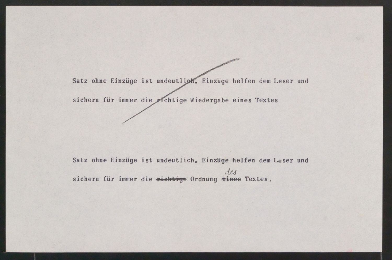 Konvolut Notizen und Zitate zu den Vorzügen der klassischen Typografie — Blatt 27