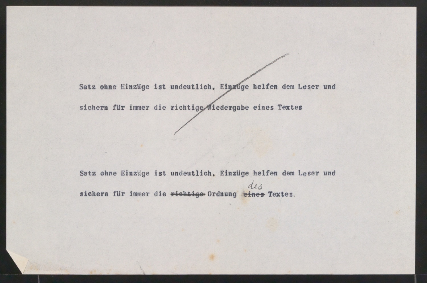 Konvolut Notizen und Zitate zu den Vorzügen der klassischen Typografie — Blatt 33
