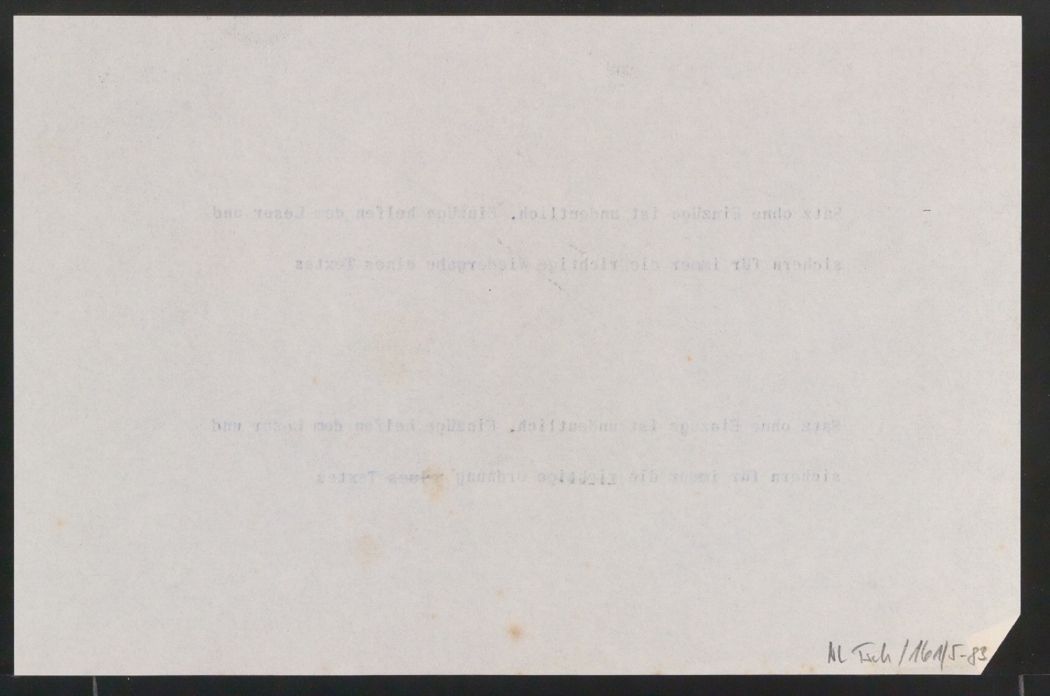 Konvolut Notizen und Zitate zu den Vorzügen der klassischen Typografie — Blatt 34
