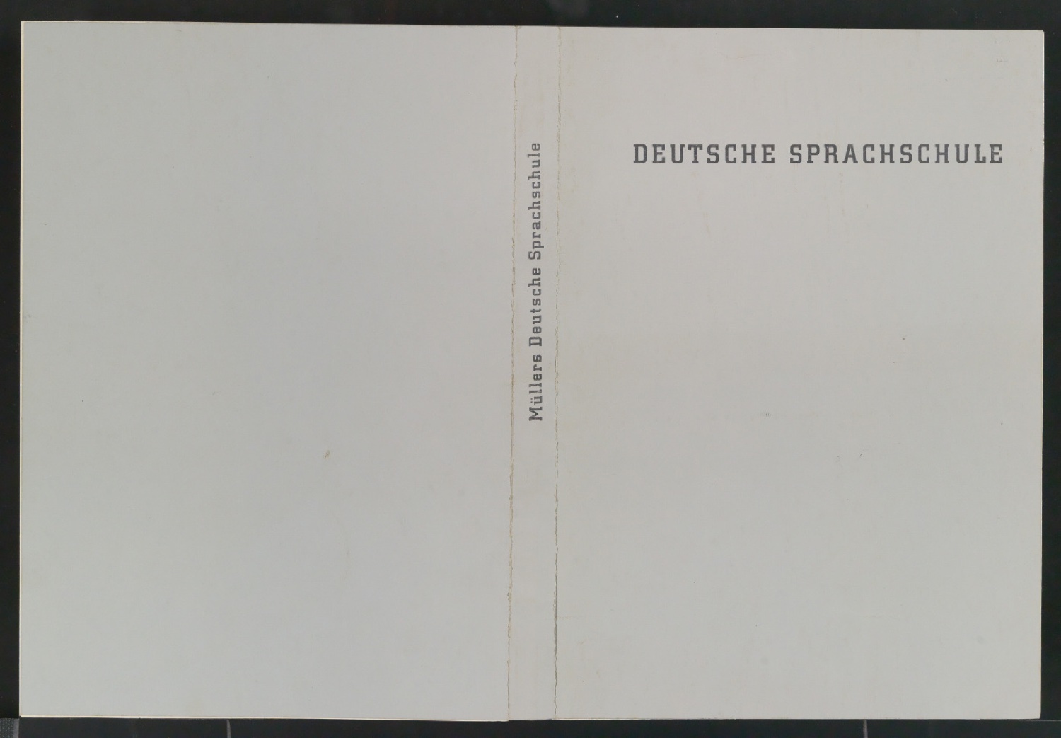 Probedruck von Umschlag für Deutsche Sprachschule — Blatt 1
