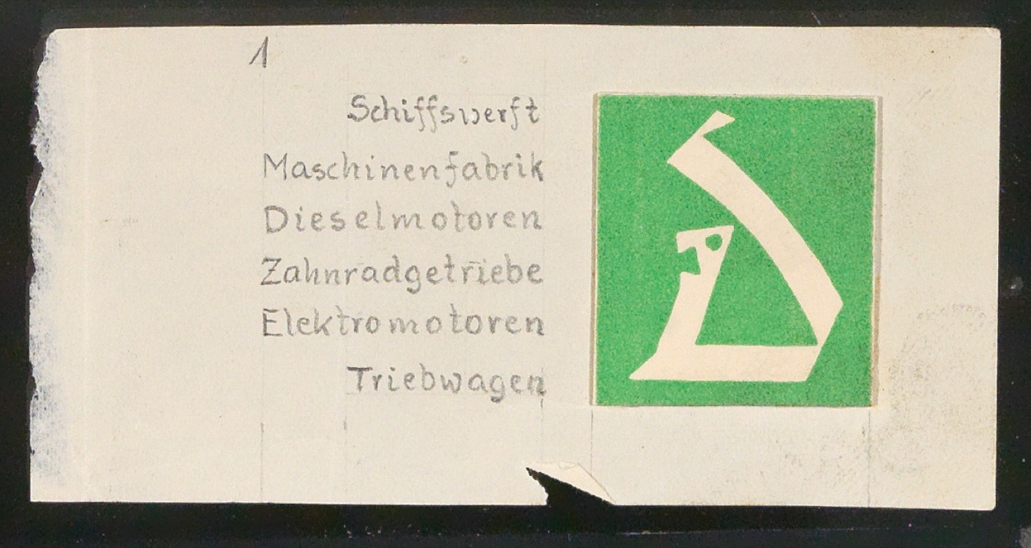 Entwurf von Briefkopf für eine Schiffswerft — Blatt 1