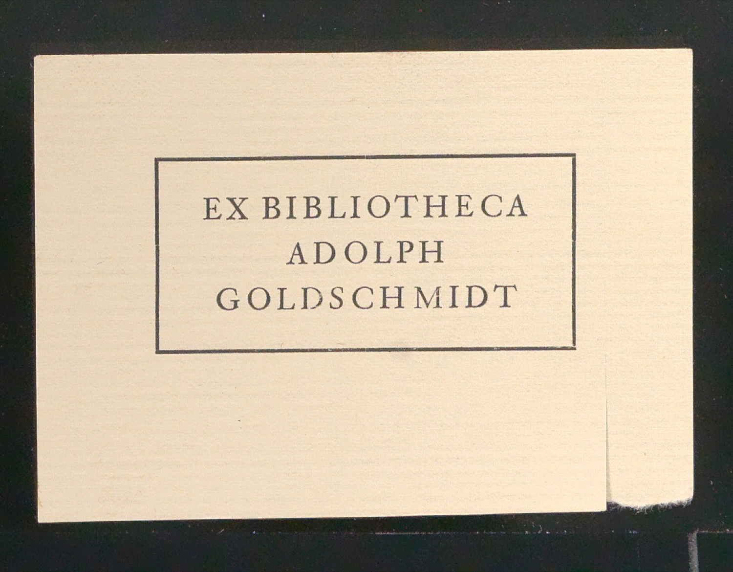 Probedrucke von Exlibris für Adolph Goldschmidt — Blatt 1