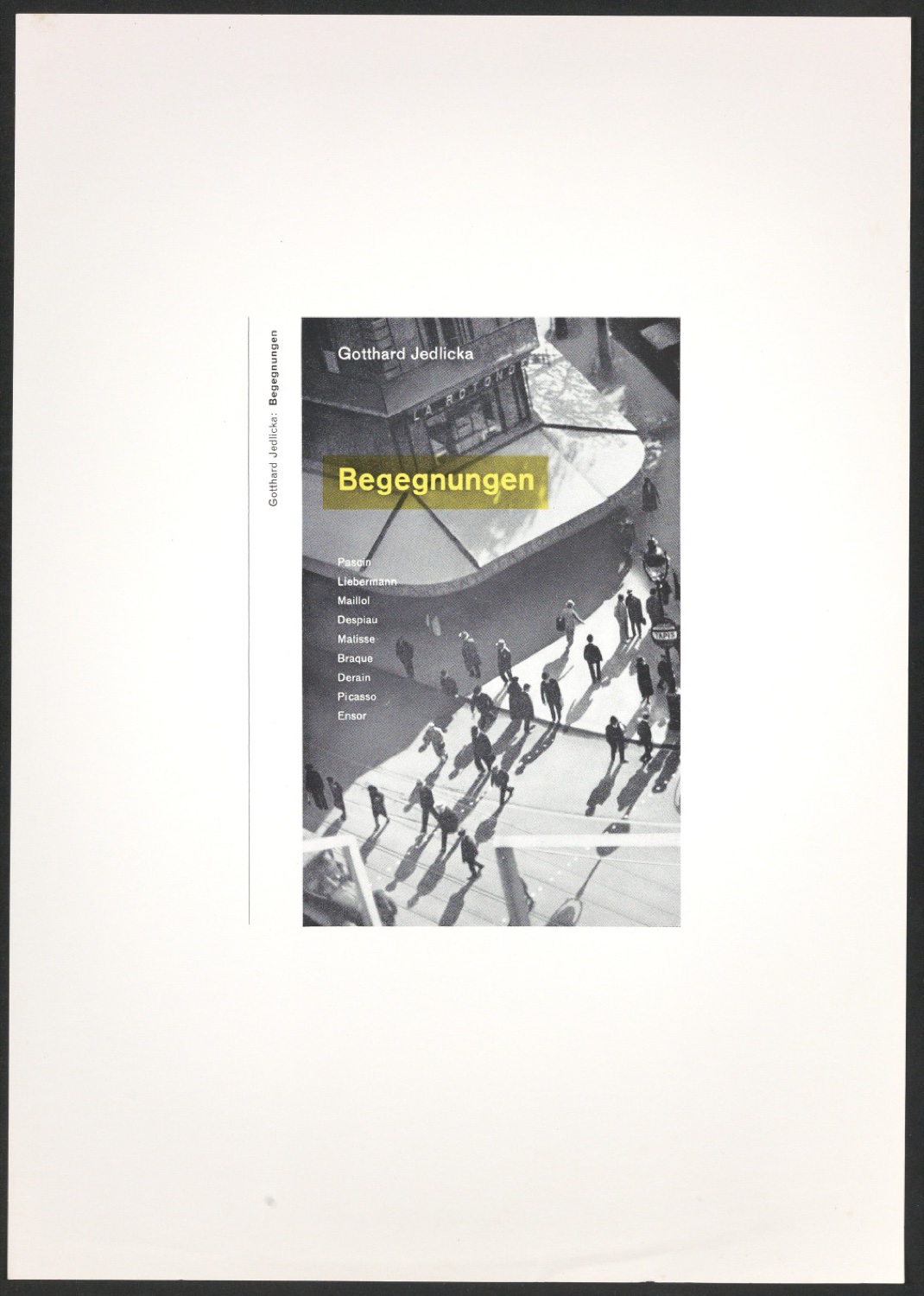 Probedruck für den Bucheinband von Begegnungen — Blatt 1