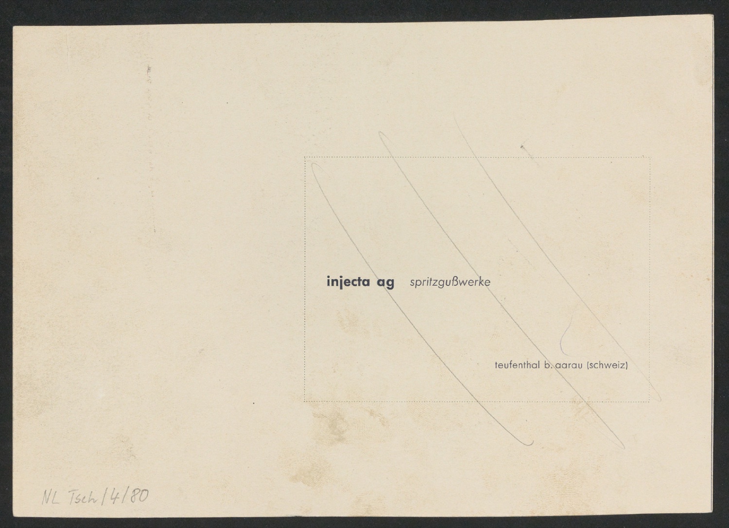 Korrekturfahne einer Postkarte für Philobiblon — Blatt 2