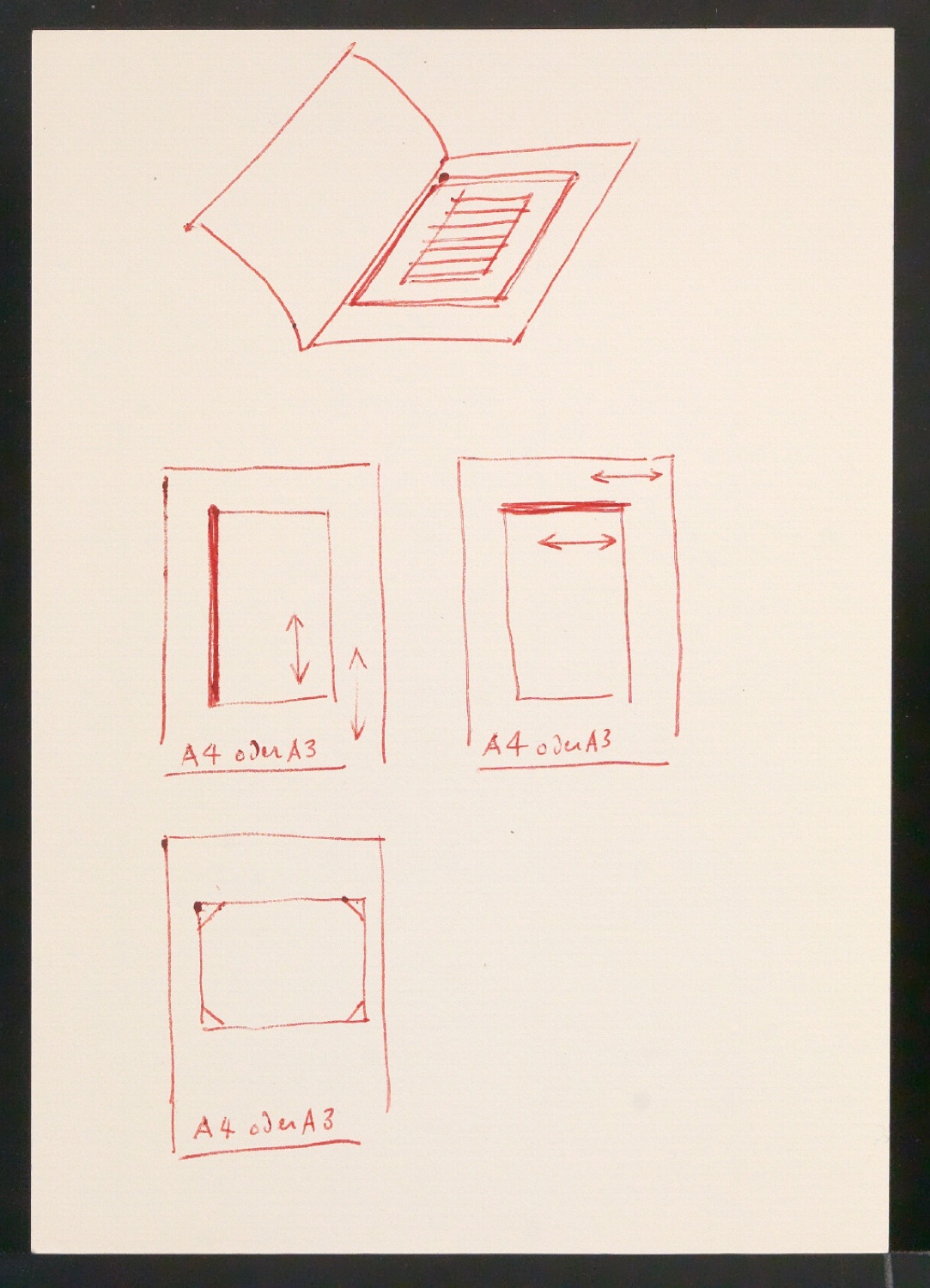 Skizzen von Illustrationen für Do it yourself: Der Sammler sein eigener Buchbinder — Blatt 3