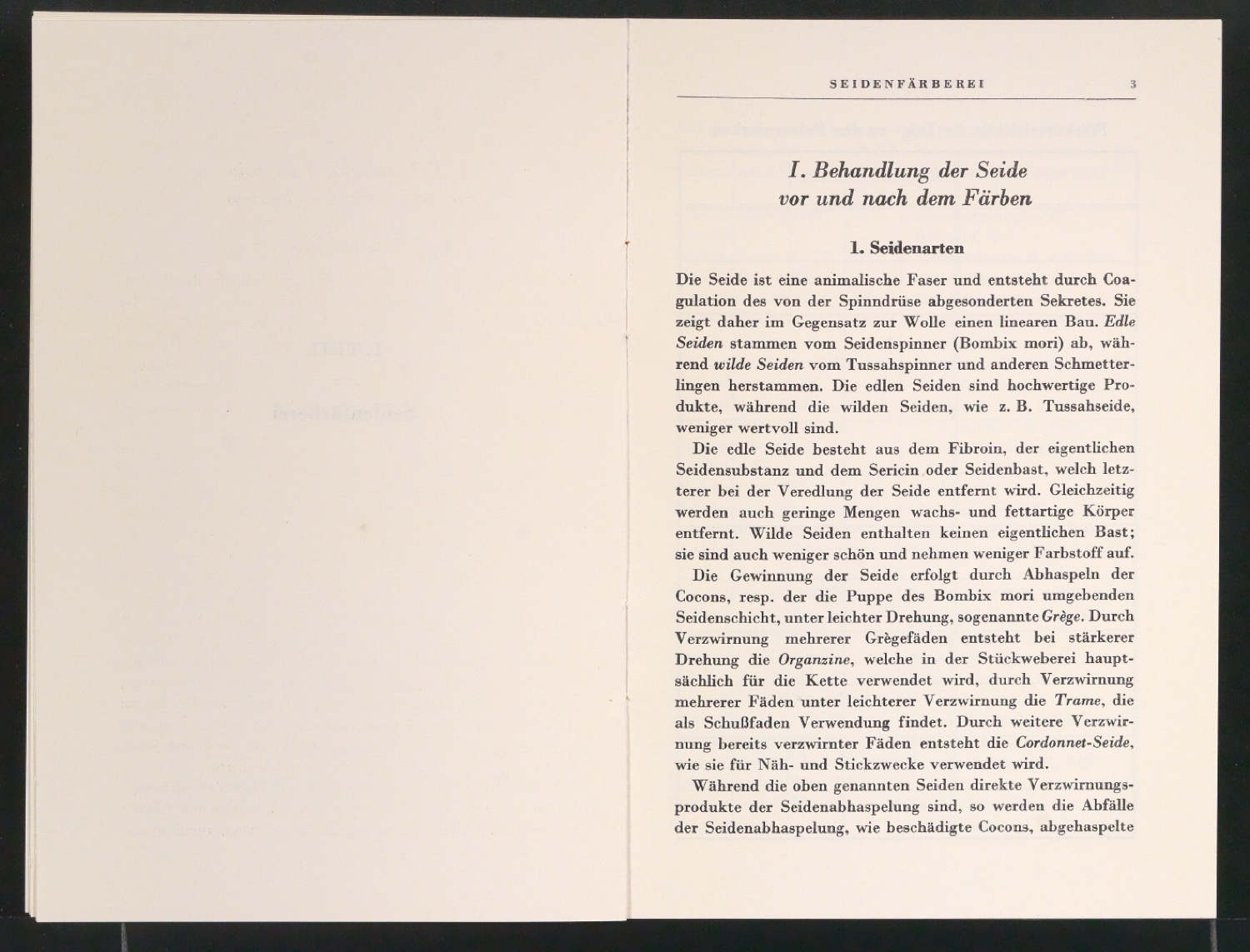Probedruck von Umschlag und Inhaltsverzeichnis für Die Farbstoffe der Gesellschaft für Chemische Industrie in Basel und deren Anwendung. Dritter Band — Blatt 8