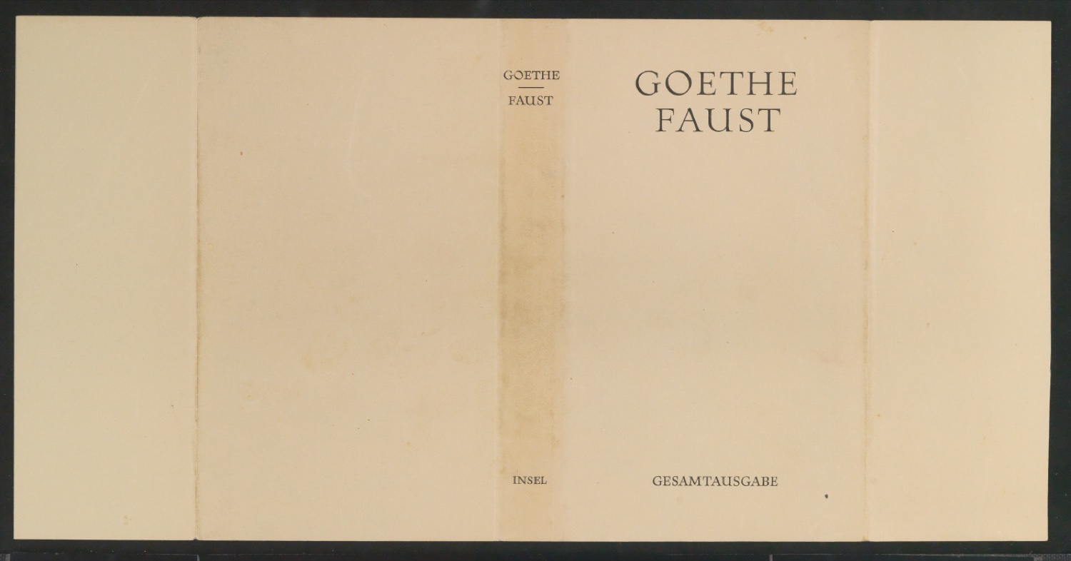 Schutzumschlag von Faust, Gesamtausgabe — Blatt 1