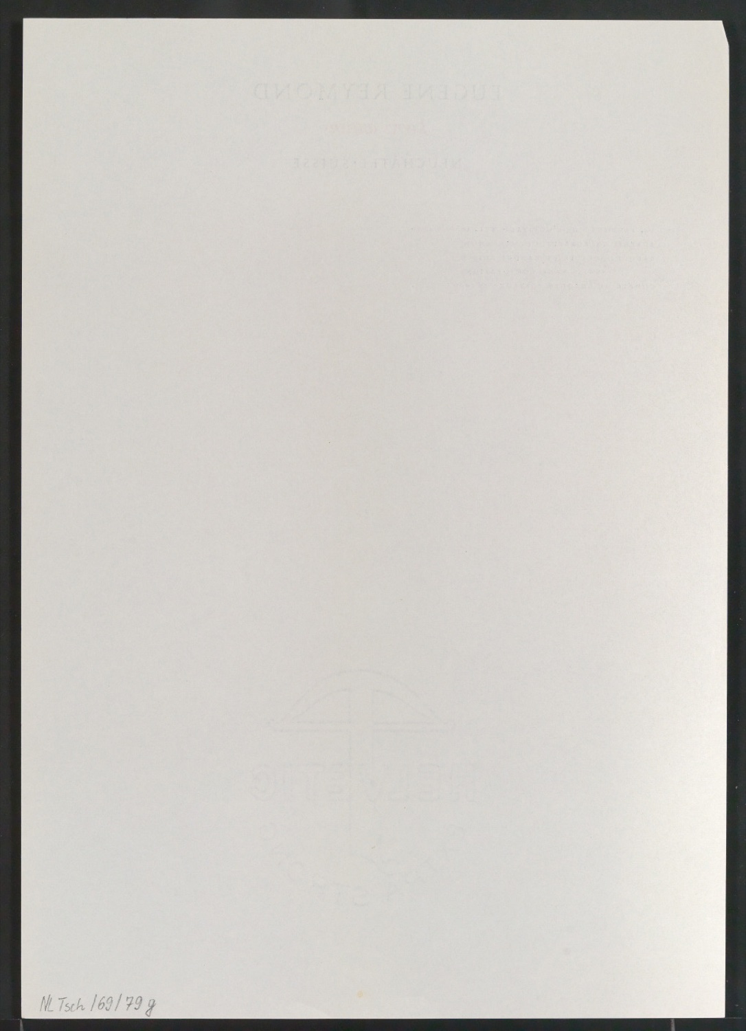 Entwürfe und Belegexemplar Briefbogen für Eugène Reymond — Blatt 14