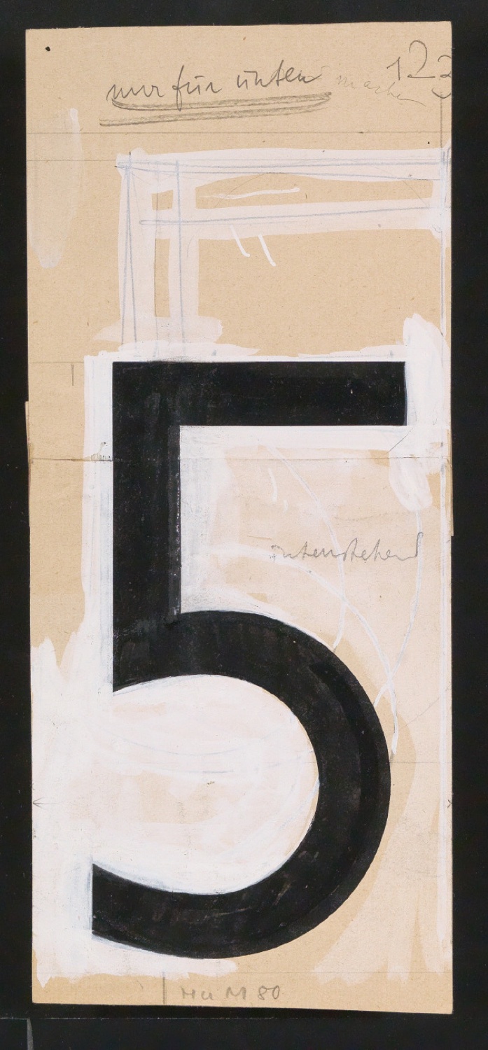 Mappe mit Entwurfszeichnungen Uhertype Halbfette Standard-Grotesk — Blatt 3