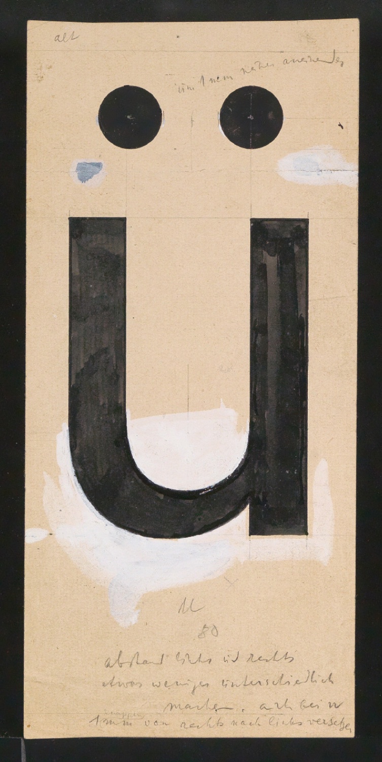 Mappe mit Entwurfszeichnungen Uhertype Halbfette Standard-Grotesk — Blatt 9
