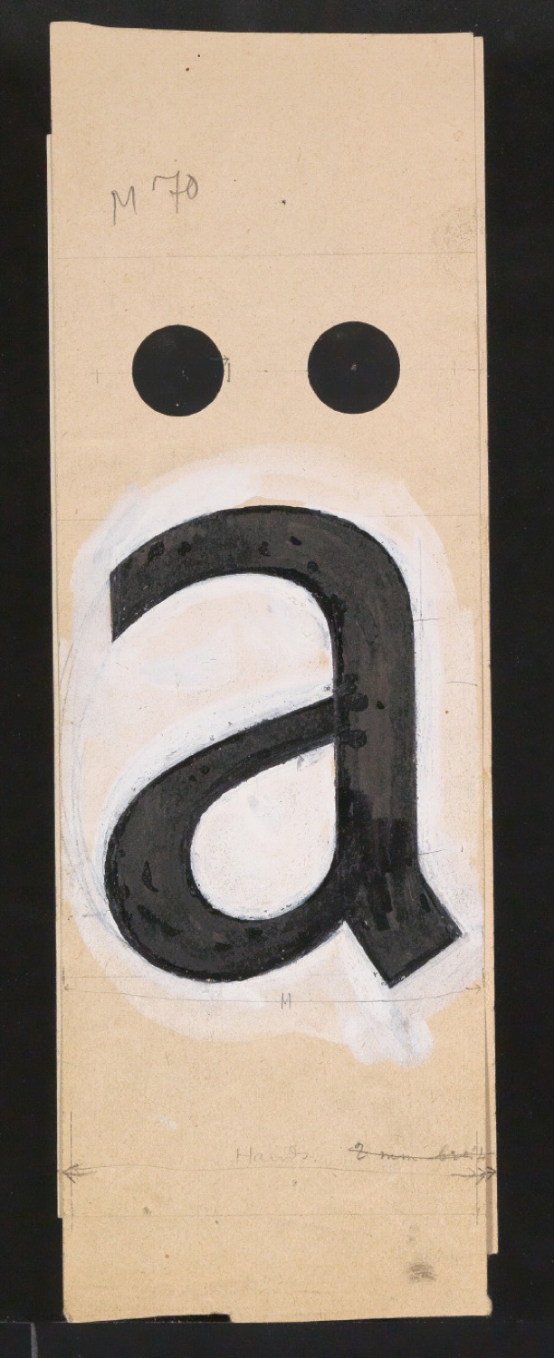 Mappe mit Entwurfszeichnungen Uhertype Halbfette Standard-Grotesk — Blatt 11