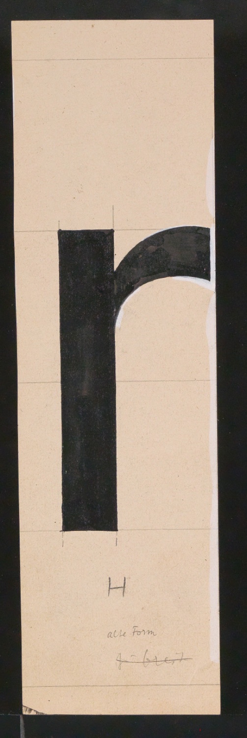Mappe mit Entwurfszeichnungen Uhertype Halbfette Standard-Grotesk — Blatt 19