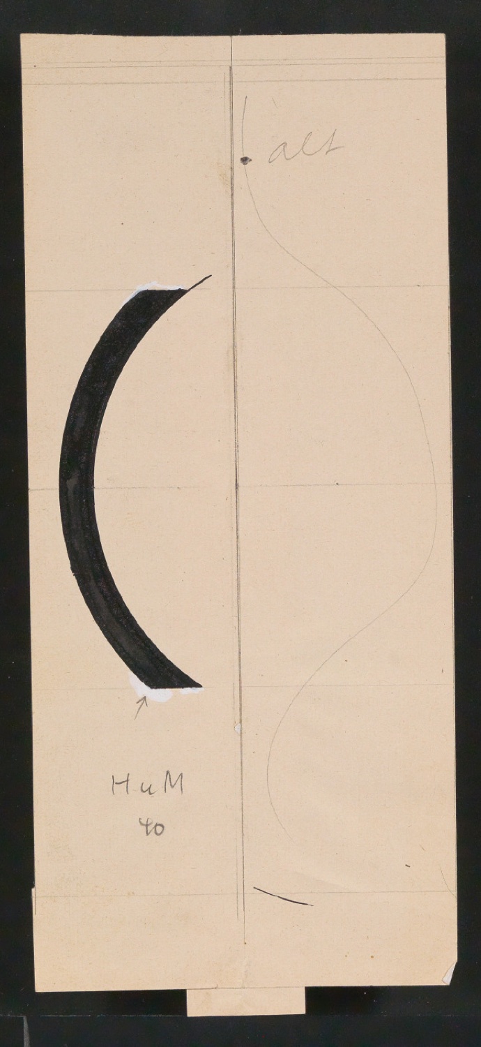 Mappe mit Entwurfszeichnungen Uhertype Halbfette Standard-Grotesk — Blatt 33