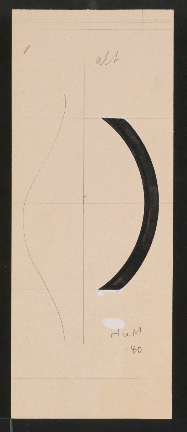 Mappe mit Entwurfszeichnungen Uhertype Halbfette Standard-Grotesk — Blatt 35