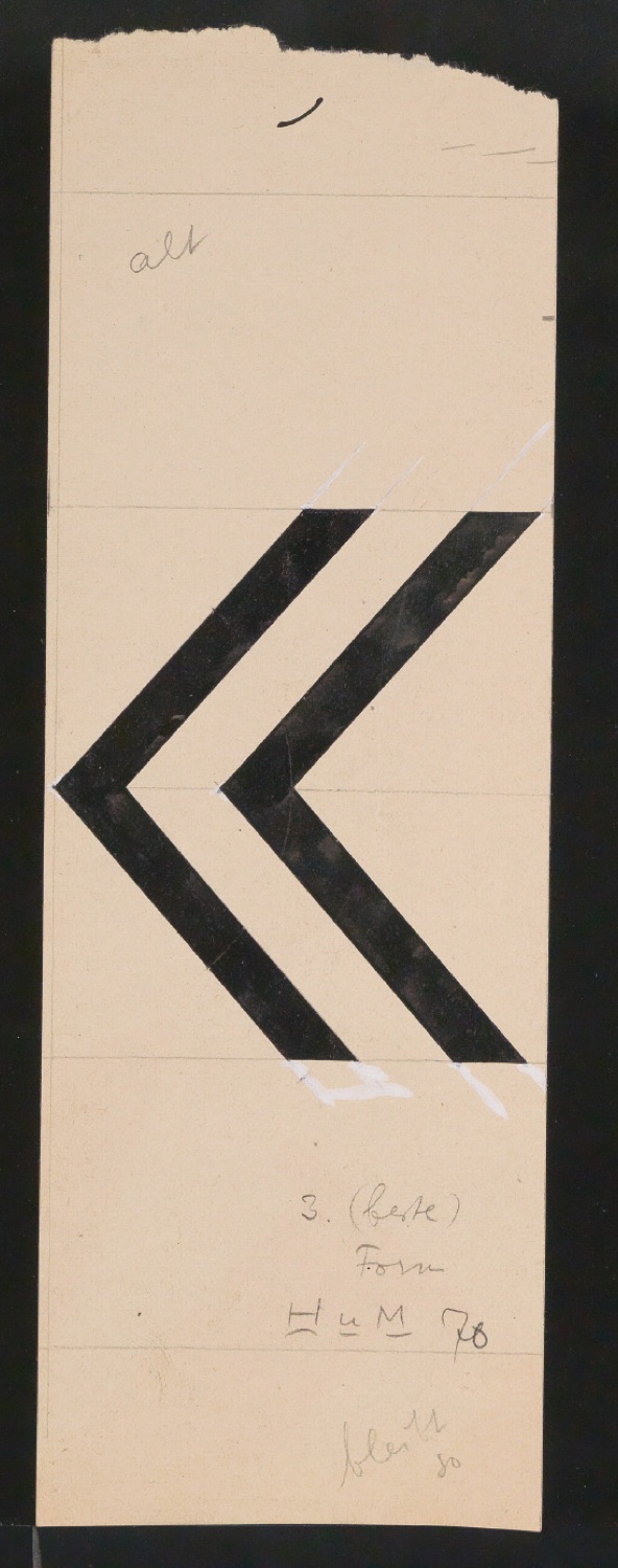Mappe mit Entwurfszeichnungen Uhertype Halbfette Standard-Grotesk — Blatt 43