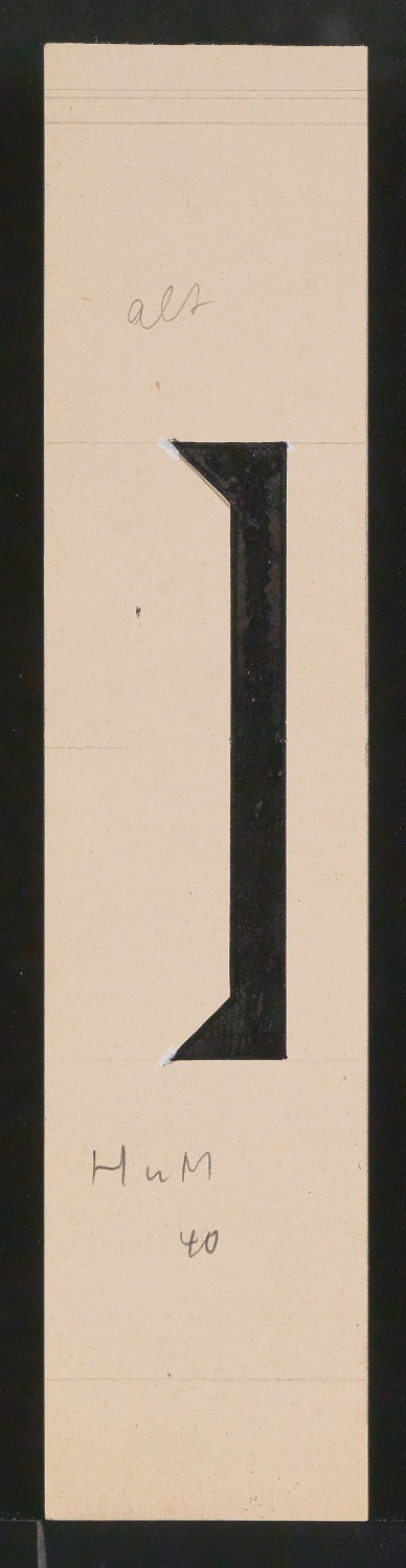 Mappe mit Entwurfszeichnungen Uhertype Halbfette Standard-Grotesk — Blatt 45