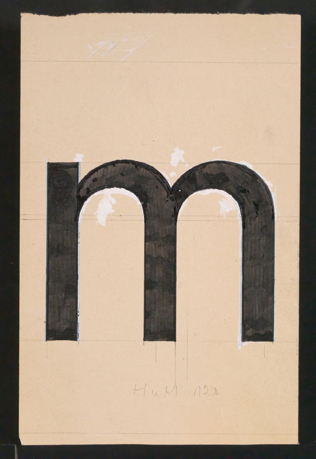 Mappe mit Entwurfszeichnungen Uhertype Halbfette Standard-Grotesk — Blatt 71