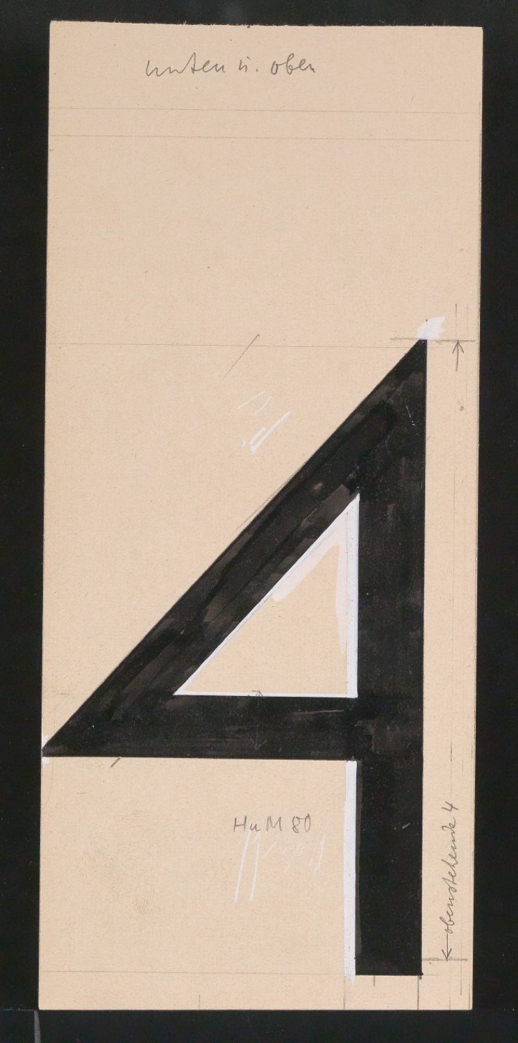 Mappe mit Entwurfszeichnungen Uhertype Halbfette Standard-Grotesk — Blatt 73