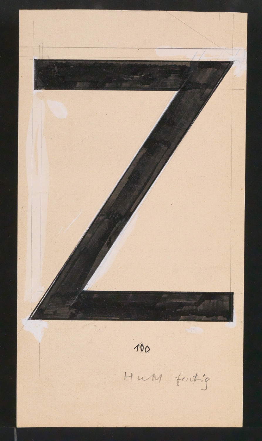 Mappe mit Entwurfszeichnungen Uhertype Halbfette Standard-Grotesk — Blatt 79