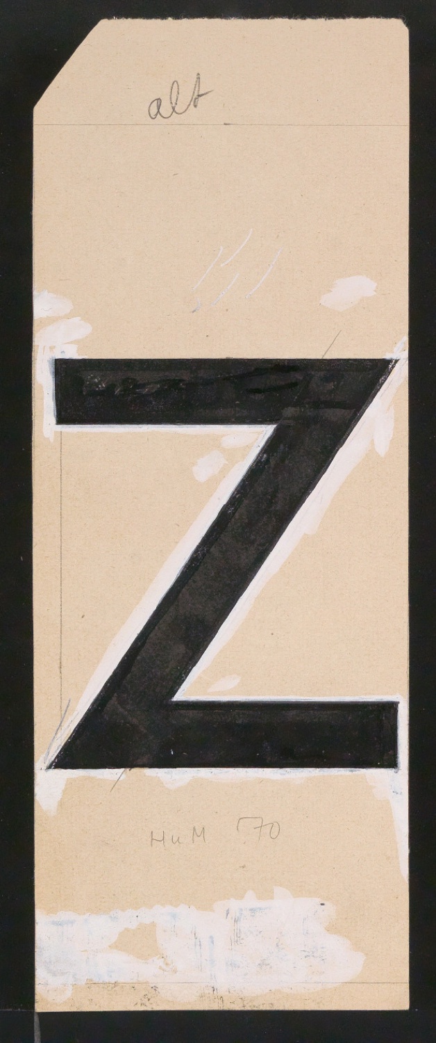 Mappe mit Entwurfszeichnungen Uhertype Halbfette Standard-Grotesk — Blatt 81