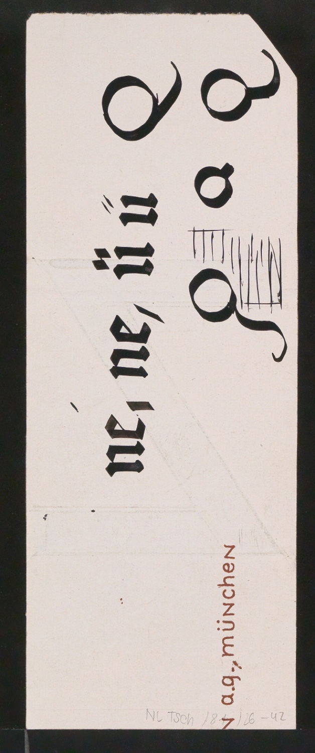Mappe mit Entwurfszeichnungen Uhertype Halbfette Standard-Grotesk — Blatt 82