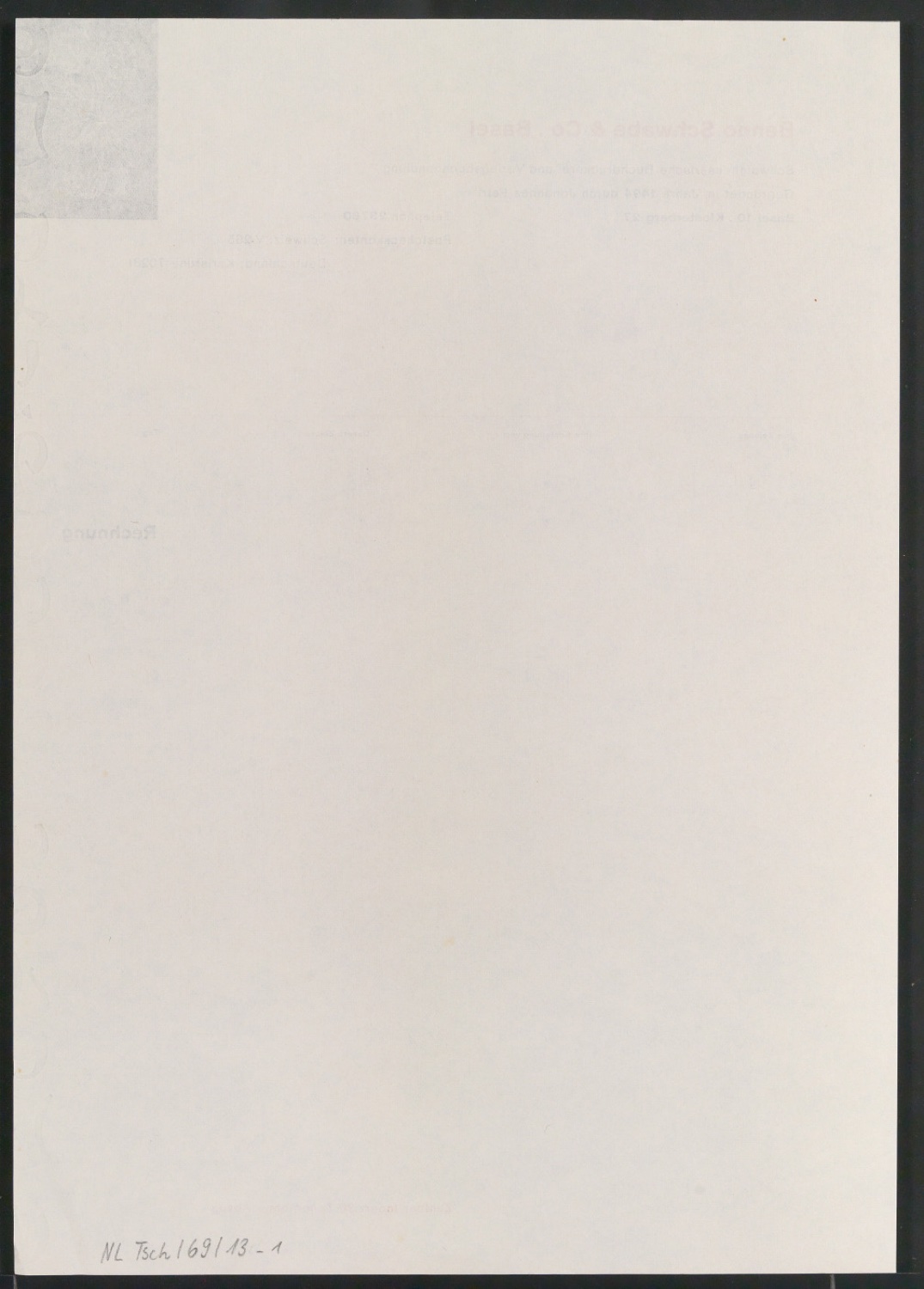 Briefbögen und Briefumschläge für Benno Schwabe & Co — Blatt 2