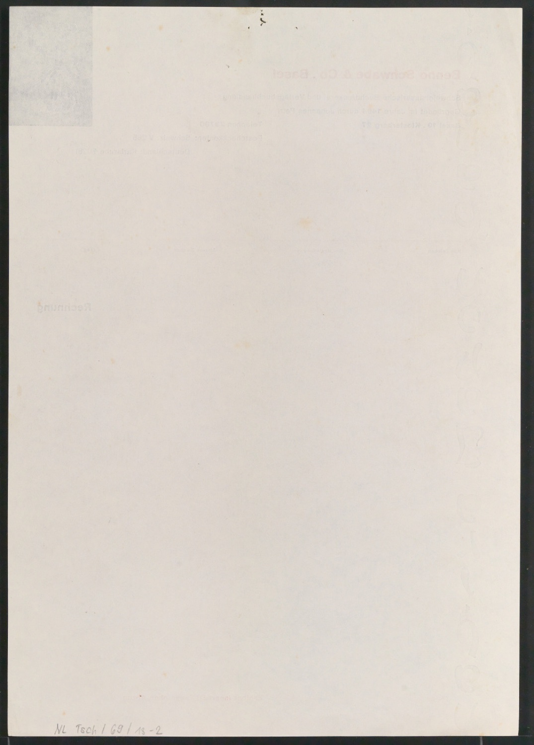 Briefbögen und Briefumschläge für Benno Schwabe & Co — Blatt 4