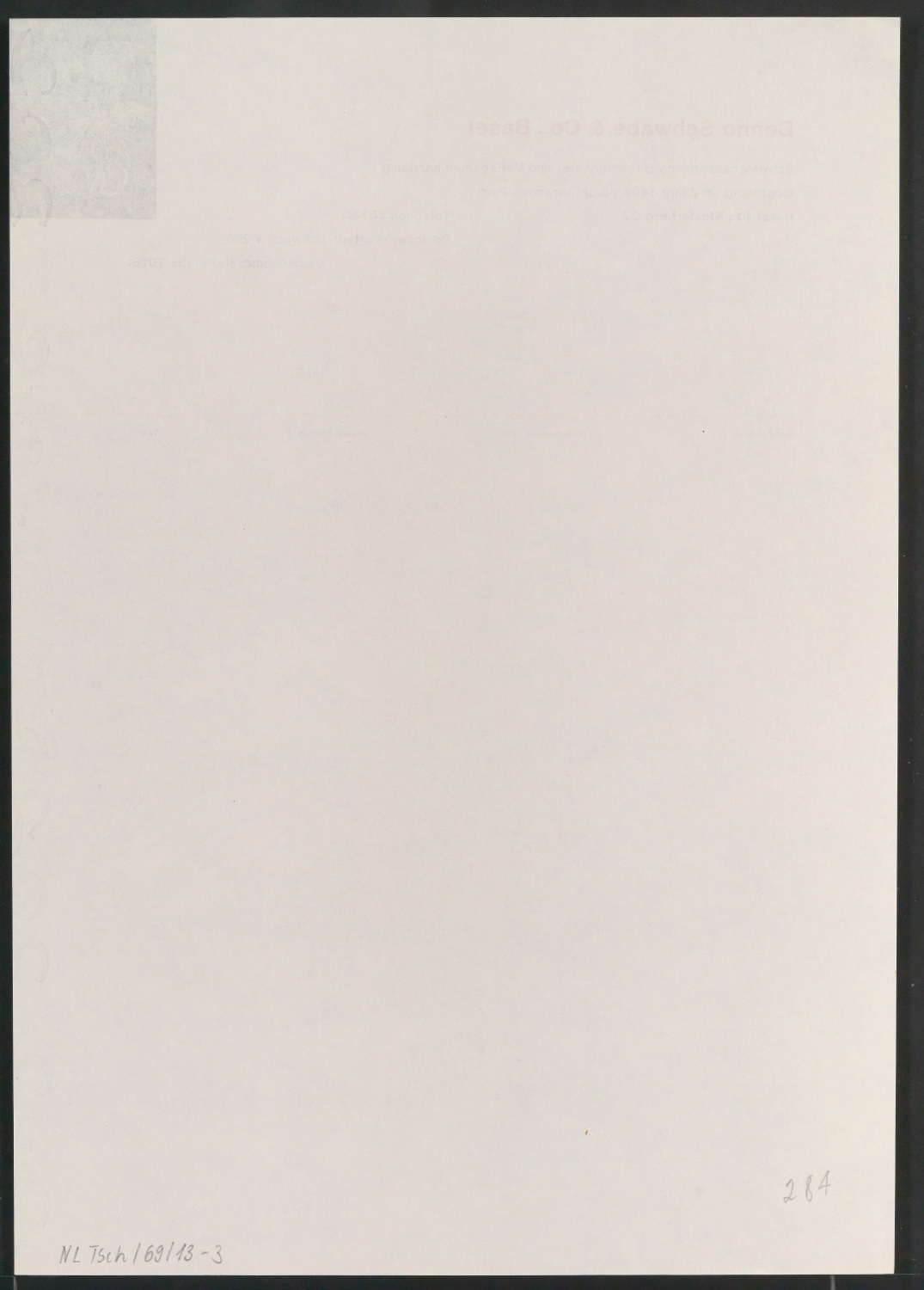 Briefbögen und Briefumschläge für Benno Schwabe & Co — Blatt 6