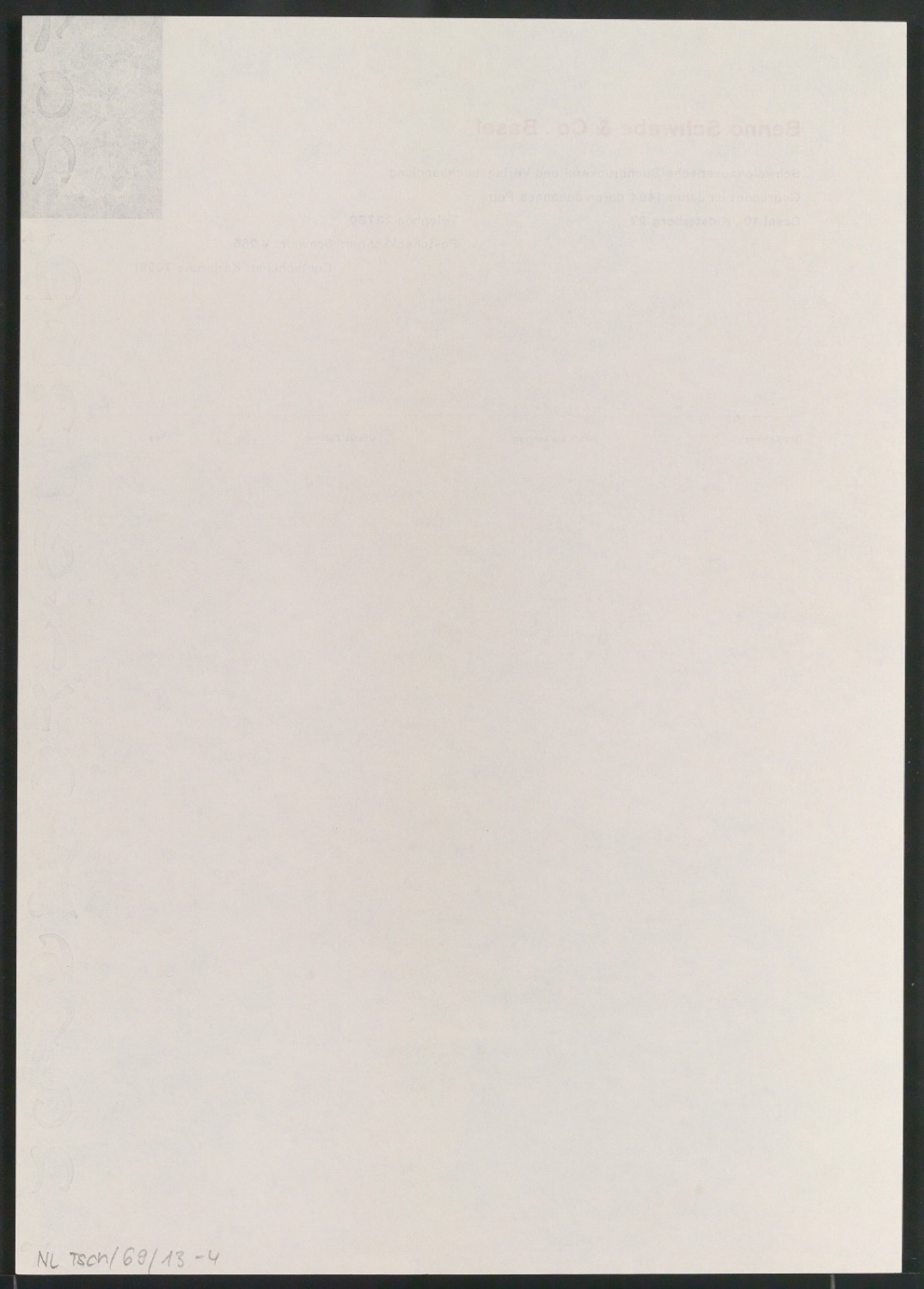 Briefbögen und Briefumschläge für Benno Schwabe & Co — Blatt 8