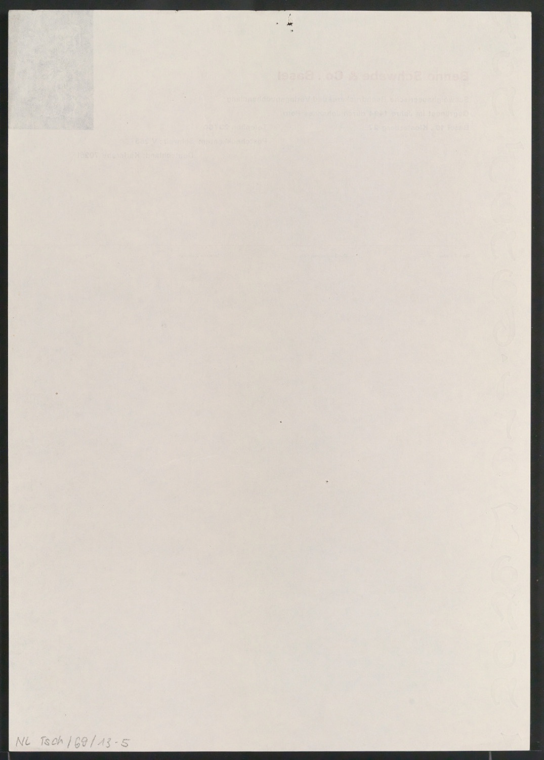 Briefbögen und Briefumschläge für Benno Schwabe & Co — Blatt 10