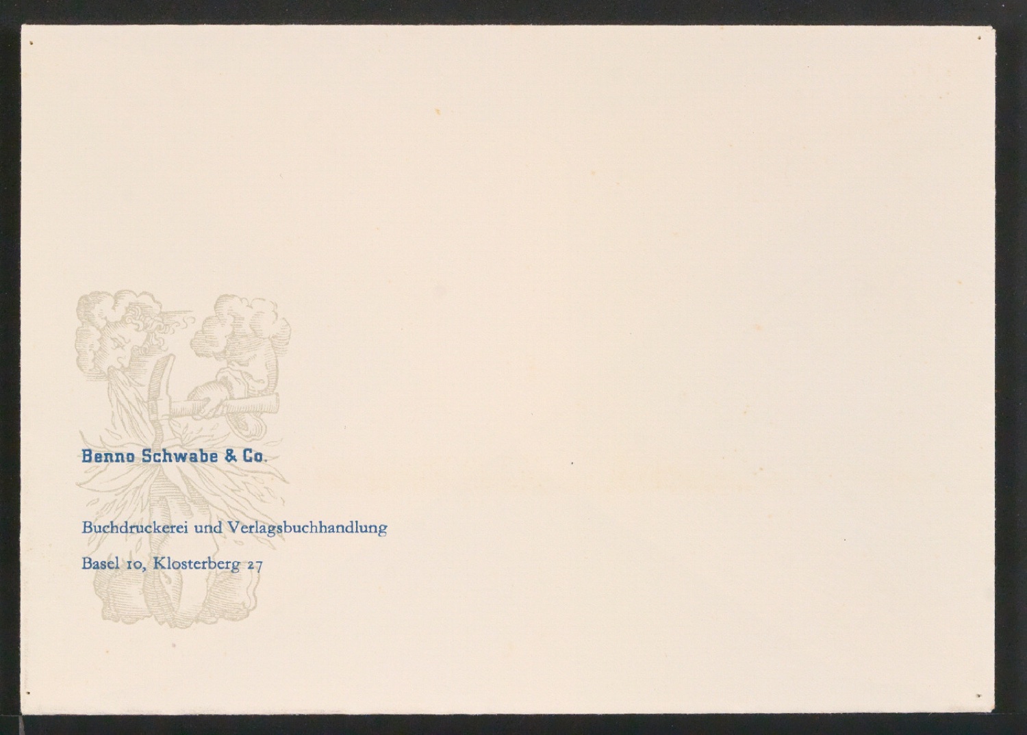 Briefbögen und Briefumschläge für Benno Schwabe & Co — Blatt 17