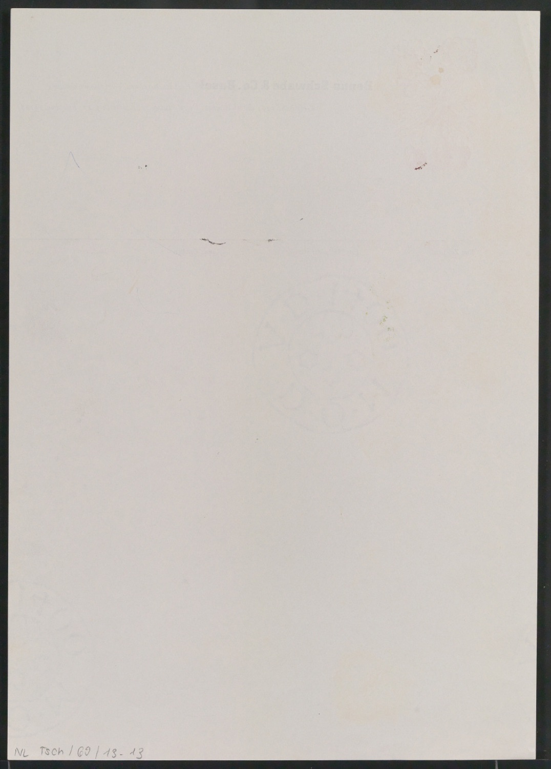 Briefbögen und Briefumschläge für Benno Schwabe & Co — Blatt 26