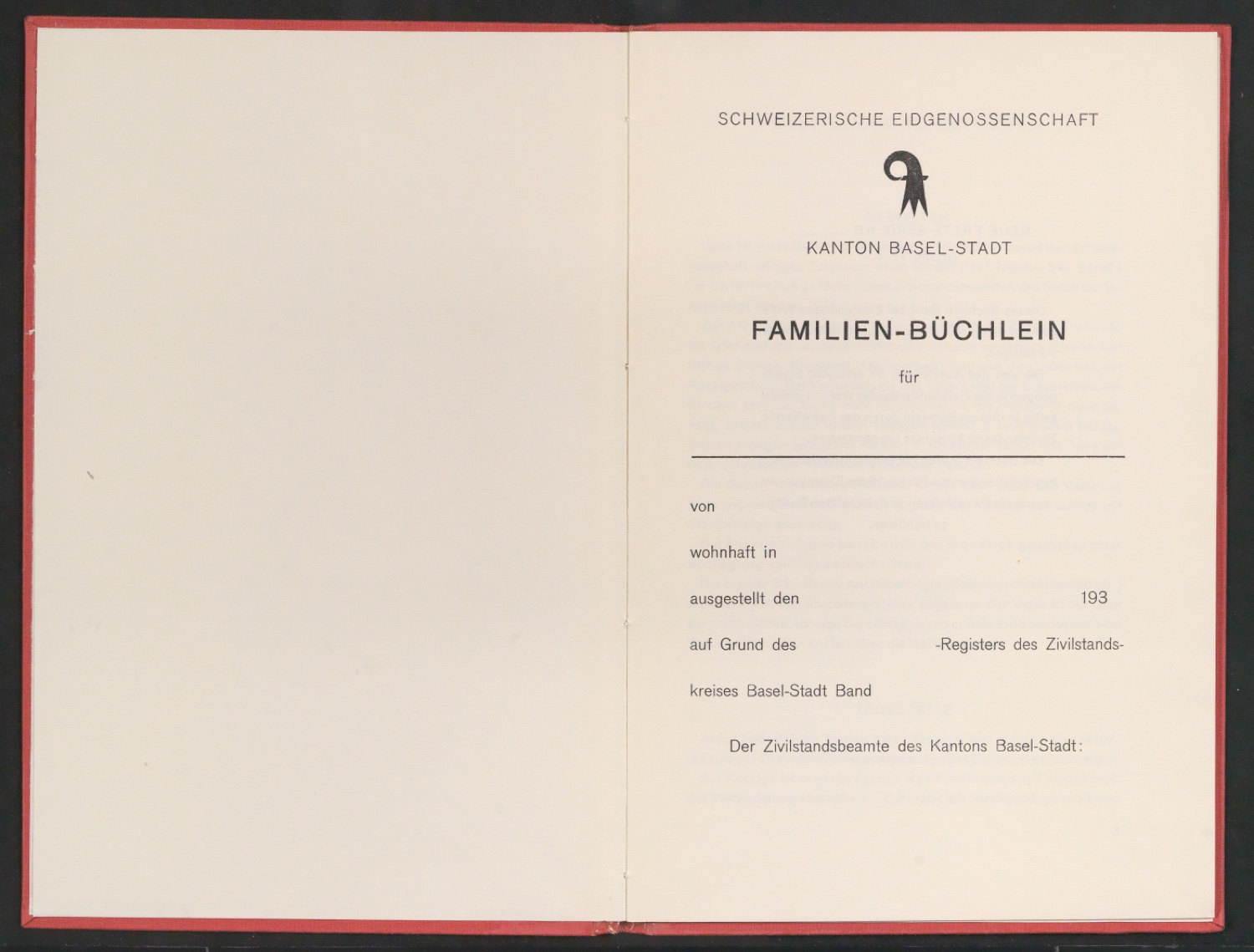 Familienbüchlein — Blatt 3