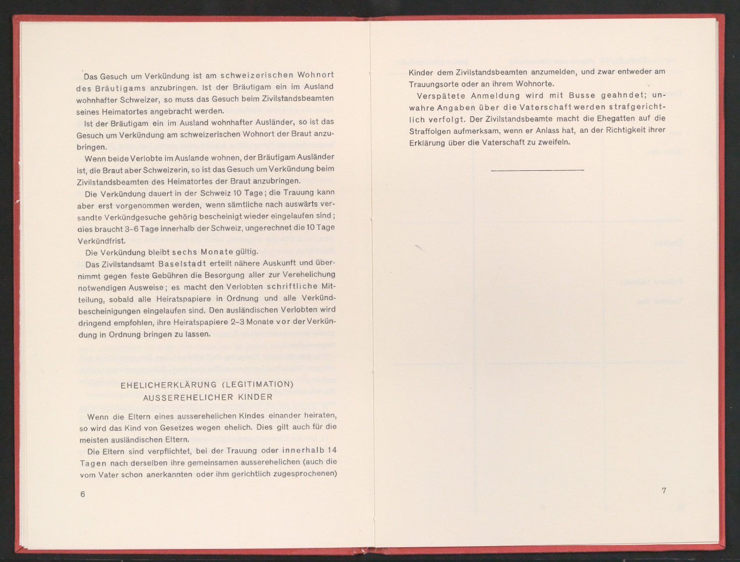 Familienbüchlein — Blatt 6