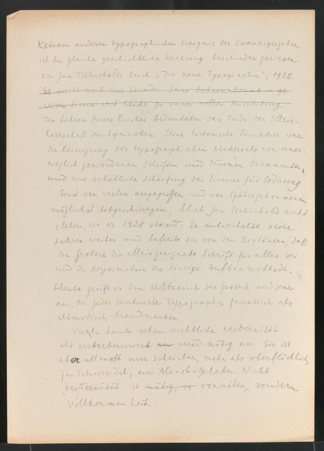 Manuskript Ohne Titel — Blatt 1