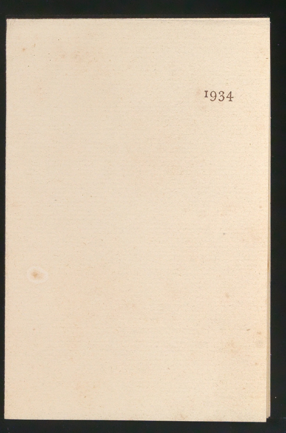 Probedruck Grußkarte Neujahrswunsch 1934 — Blatt 1