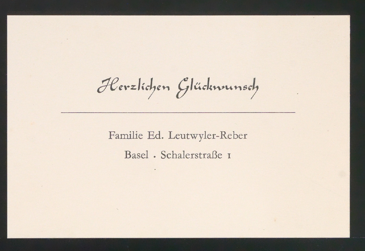 Glückwunschkarte Herzlichen Glückwunsch — Blatt 1