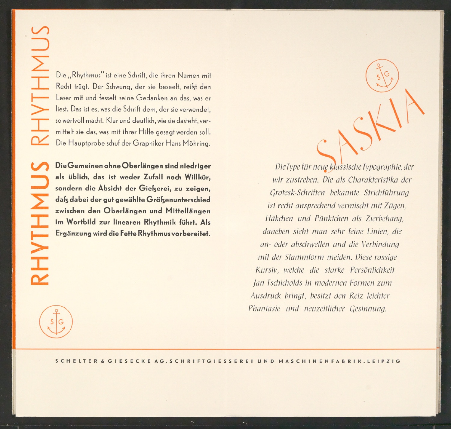 Schriftproben und Probedrucke der Saskia — Blatt 12