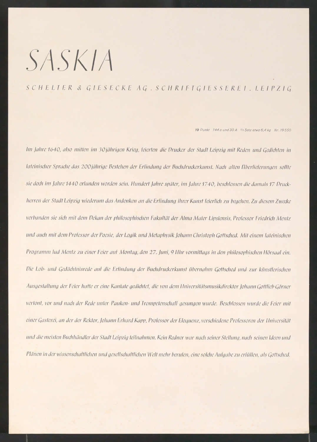 Schriftproben und Probedrucke der Saskia — Blatt 36
