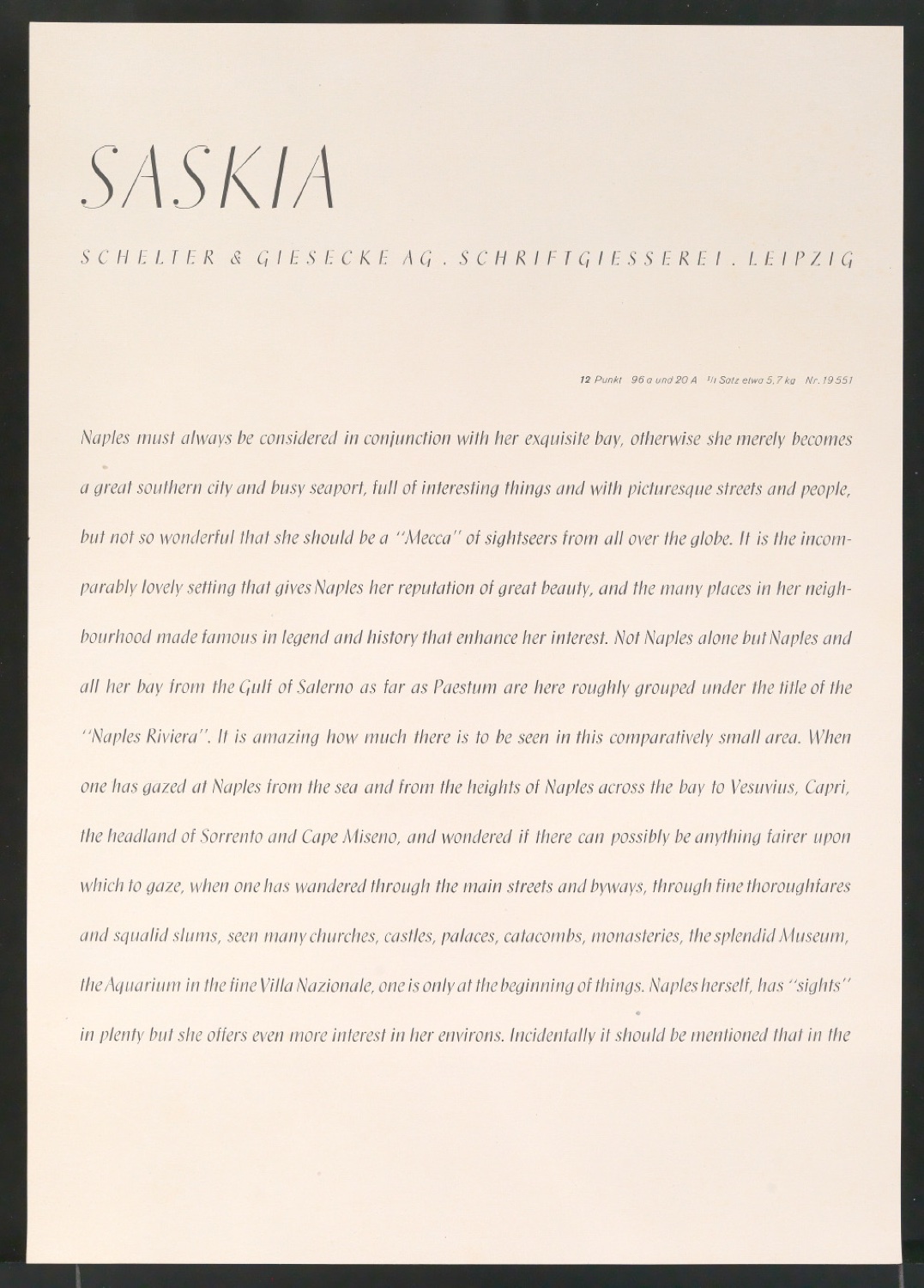 Schriftproben und Probedrucke der Saskia — Blatt 38