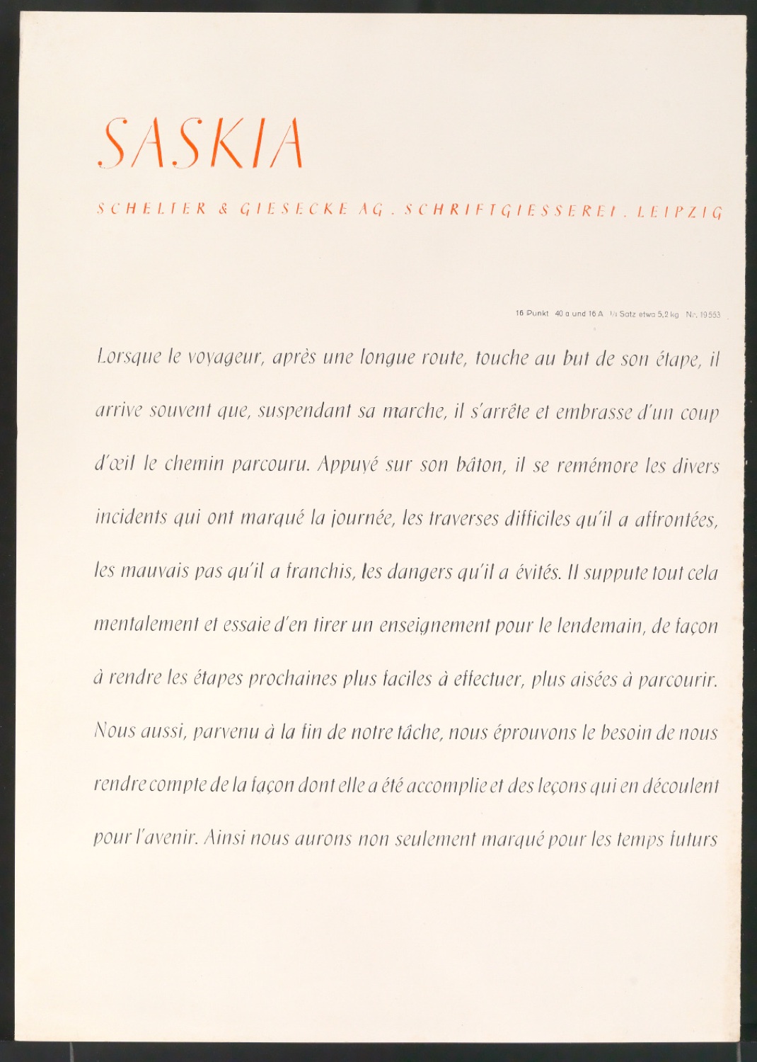 Schriftproben und Probedrucke der Saskia — Blatt 40